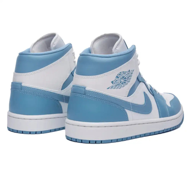 AIR JORDAN 1 MID UNC BRANCO/AZUL (IMPORTADOS) - Air Foot