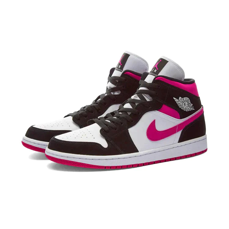 NIKE AIR JORDAN 1 MID CACTUS FLOWER PRETA ROSA - Air Foot