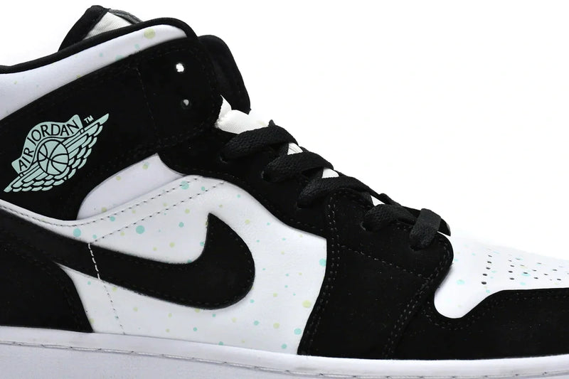 AIR JORDAN 1 MID WHITE BLACK TEAL TINT (IMPORTADOS) - Air Foot