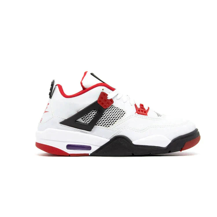 NIKE JORDAN 4 RETRO FIRE RED – BRANCA VERMELHA - Air Foot