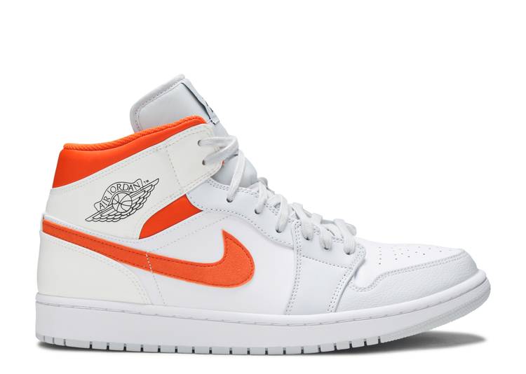 AIR JORDAN 1 MID STARFISH ORANGE WHITE (IMPORTADOS) - Air Foot