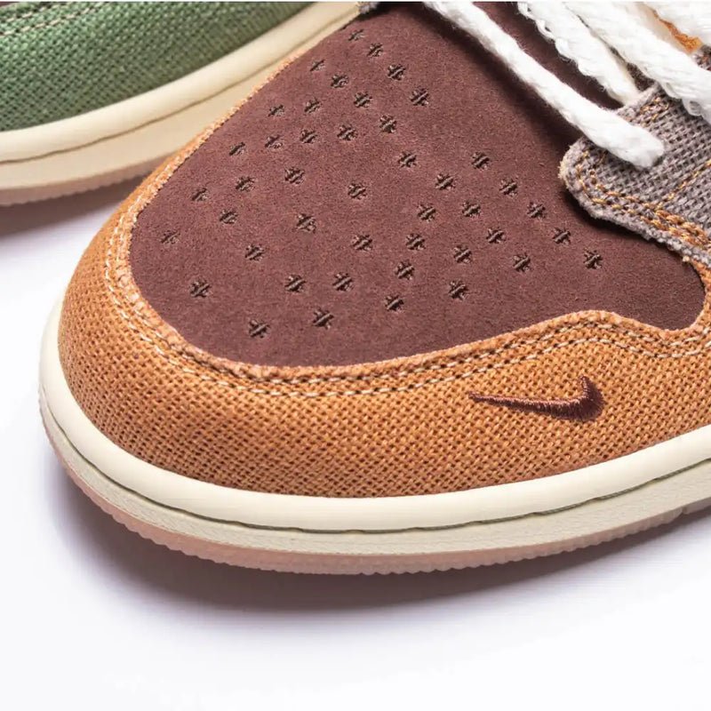 Air Jordan 1 Low Voodoo Flax and Oil Green (IMPORTADOS) - Air Foot