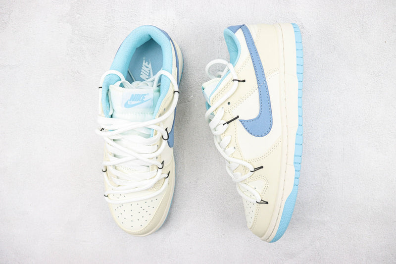 NIKE DUNK LOW STRAP WHITE AND BLUE (IMPORTADOS) - Air Foot