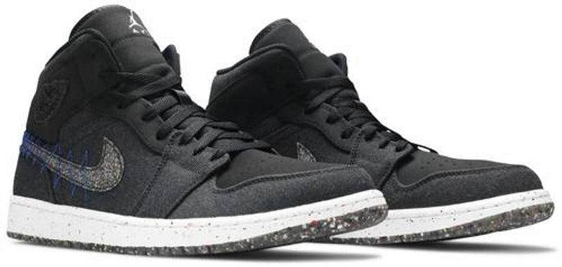 AIR JORDAN 1 MID CRATER BLACK (IMPORTADOS) - Air Foot