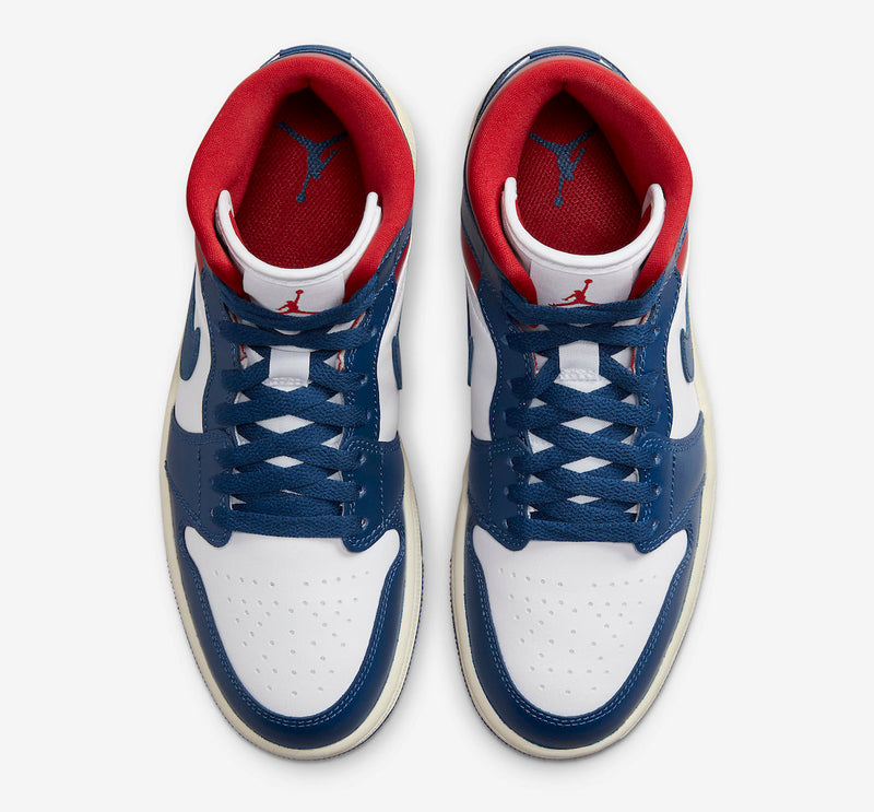 AIR JORDAN 1 MID FRENCH BLUE E RED (IMPORTADOS) - Air Foot