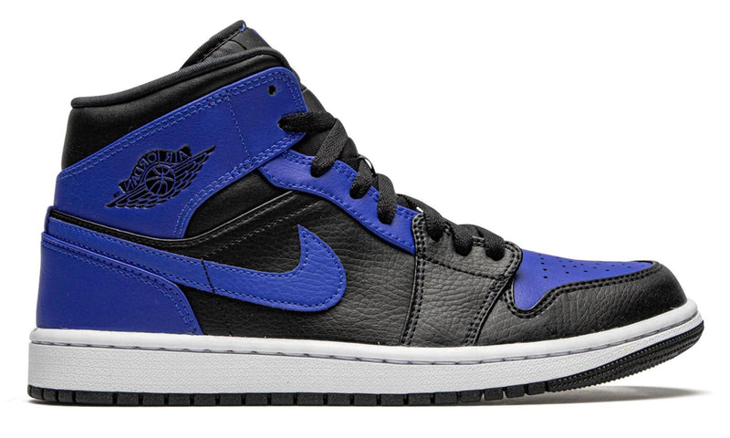 AIR JORDAN 1 MID BLACK HYPER ROYAL (IMPORTADOS) - Air Foot