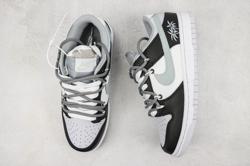 NIKE DUNK LOW BLACK AND WHITE GRAY/HOOK (IMPORTADOS) - Air Foot