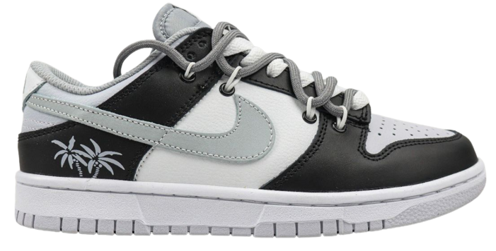 NIKE DUNK LOW BLACK AND WHITE GRAY/HOOK (IMPORTADOS) - Air Foot