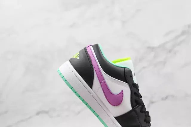 AIR JORDAN 1 LOW GREEN GLOW VIOLET SHOCK (IMPORTADOS) - Air Foot