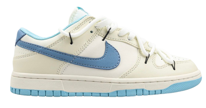 NIKE DUNK LOW STRAP WHITE AND BLUE (IMPORTADOS) - Air Foot