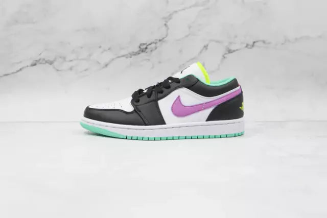 AIR JORDAN 1 LOW GREEN GLOW VIOLET SHOCK (IMPORTADOS) - Air Foot