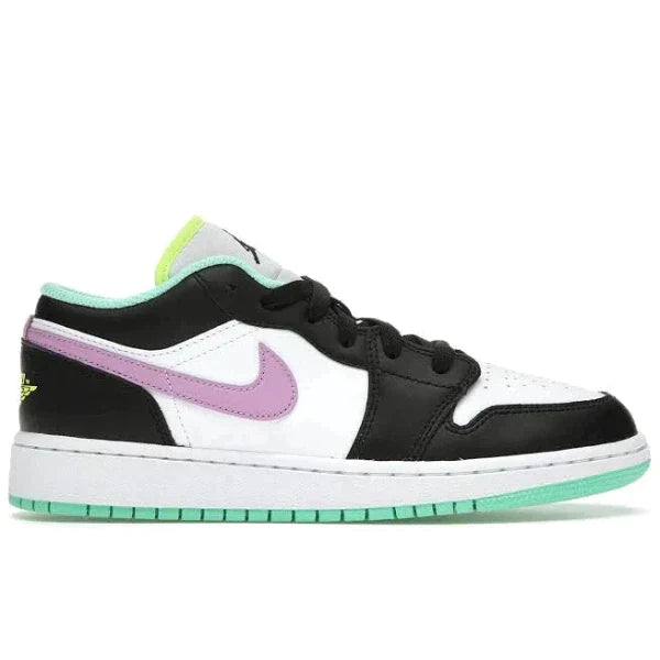 AIR JORDAN 1 LOW GREEN GLOW VIOLET SHOCK (IMPORTADOS) - Air Foot